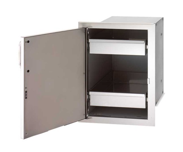 Fire Magic Single Access Door with Dual Drawers, Enclosed, Left Hinge Fire Magic Single Access Door with Dual Drawers, Enclosed, Left Hinge
