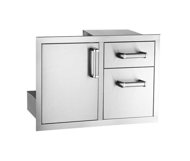 Fire Magic Flush Mounted Access Door With Double Drawer with Soft Close System Fire Magic Flush Mounted Access Door With Double Drawer with Soft Close System