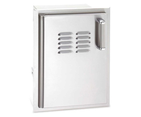 Fire Magic Flush Mounted 20 x 14 Single Access Door With Tank Tray with Louvered Door with Soft Close System, Left Hinge Fire Magic Flush Mounted 20 x 14 Single Access Door With Tank Tray with Louvered Door with Soft Close System, Left Hinge