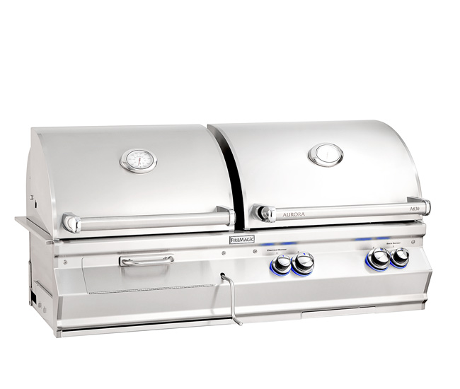 Fire Magic 46-inch Aurora A830i, Gas and Charcoal Combo Grill Fire Magic 46-inch Aurora A830i, Gas and Charcoal Combo Grill