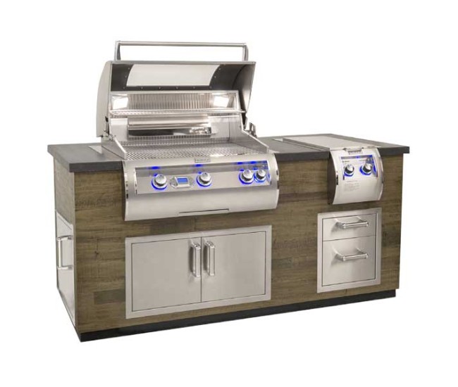 Fire Magic 77-inch French Barrel Reclaimed Wood Style Island Fire Magic 77-inch French Barrel Reclaimed Wood Style Island