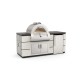 Fire Magic Contemporary GFRC White Aspen Pre-Fab Island with Pizza Oven or Echelon Griddle Fire Magic Contemporary GFRC White Aspen Pre-Fab Island with Pizza Oven or Echelon Griddle