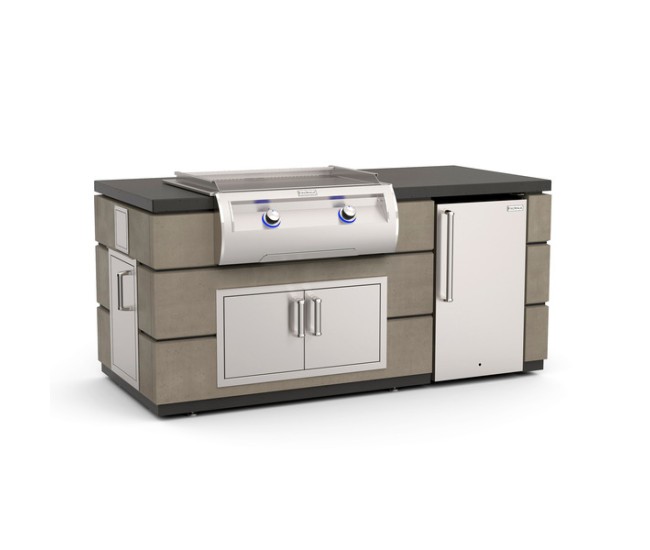 Fire Magic Contemporary GFRC Smoke Pre-Fab Island with Pizza Oven or Echelon Griddle Fire Magic Contemporary GFRC Smoke Pre-Fab Island with Pizza Oven or Echelon Griddle