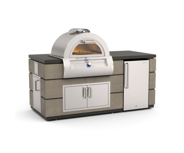 Fire Magic Contemporary GFRC Smoke Pre-Fab Island with Pizza Oven or Echelon Griddle